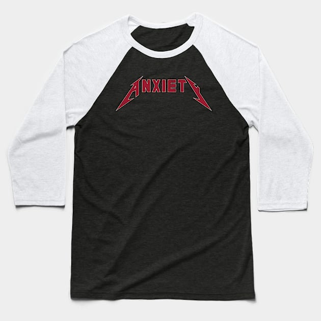 Anxiety Baseball T-Shirt by Totally Major